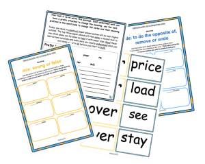 Verb Prefixes Activities - Upper KS2
