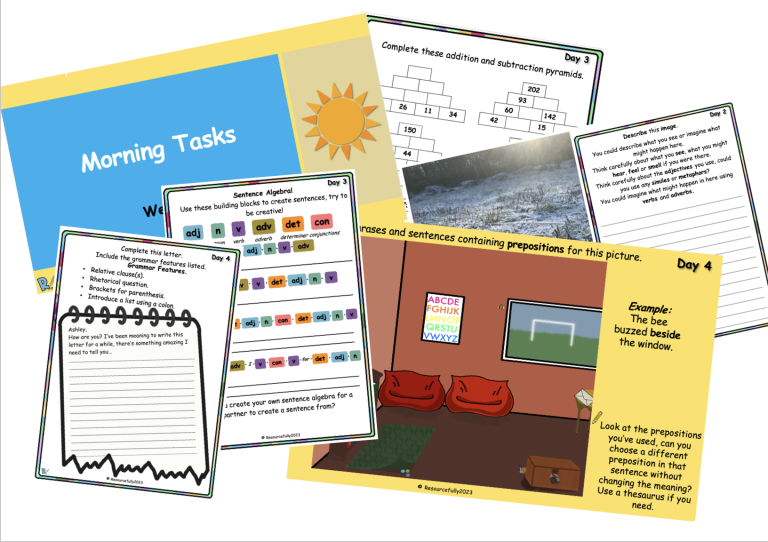 Year 5 Morning Work – Whole Year - Resourcefully