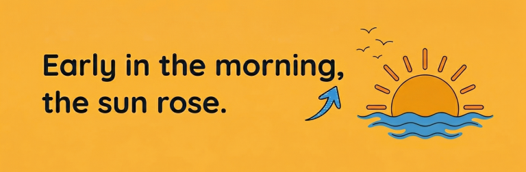 Fronted Adverbial Example